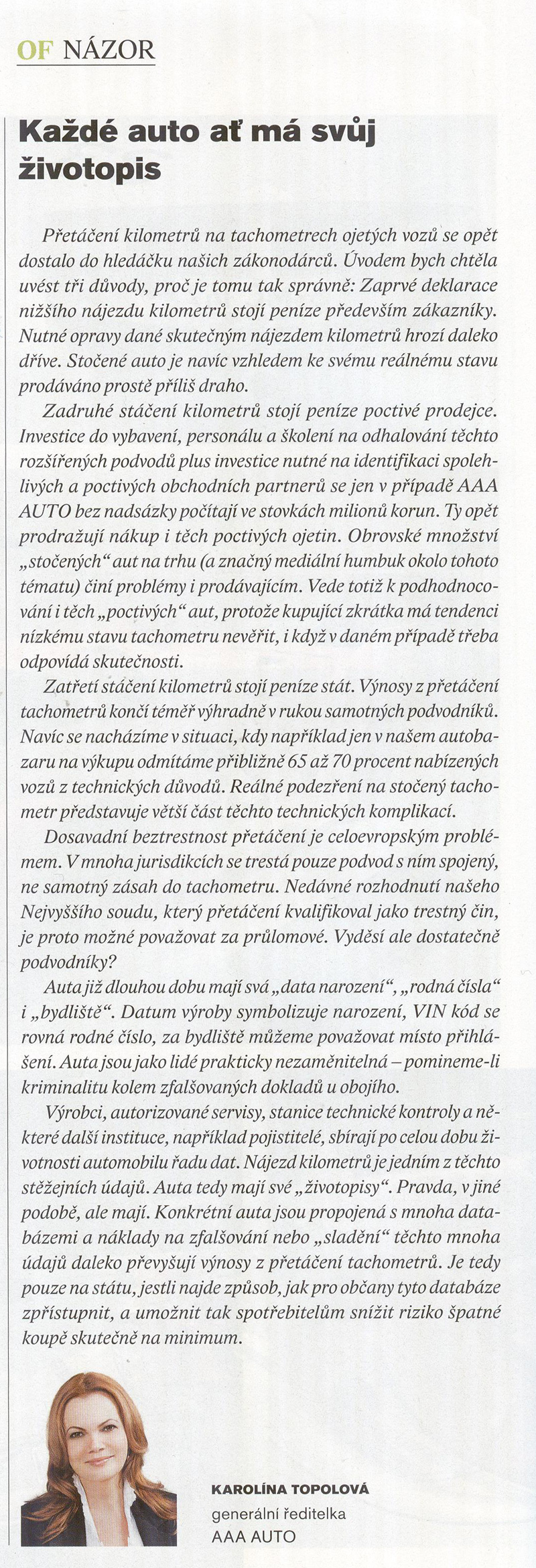 Profit - Názorový článek