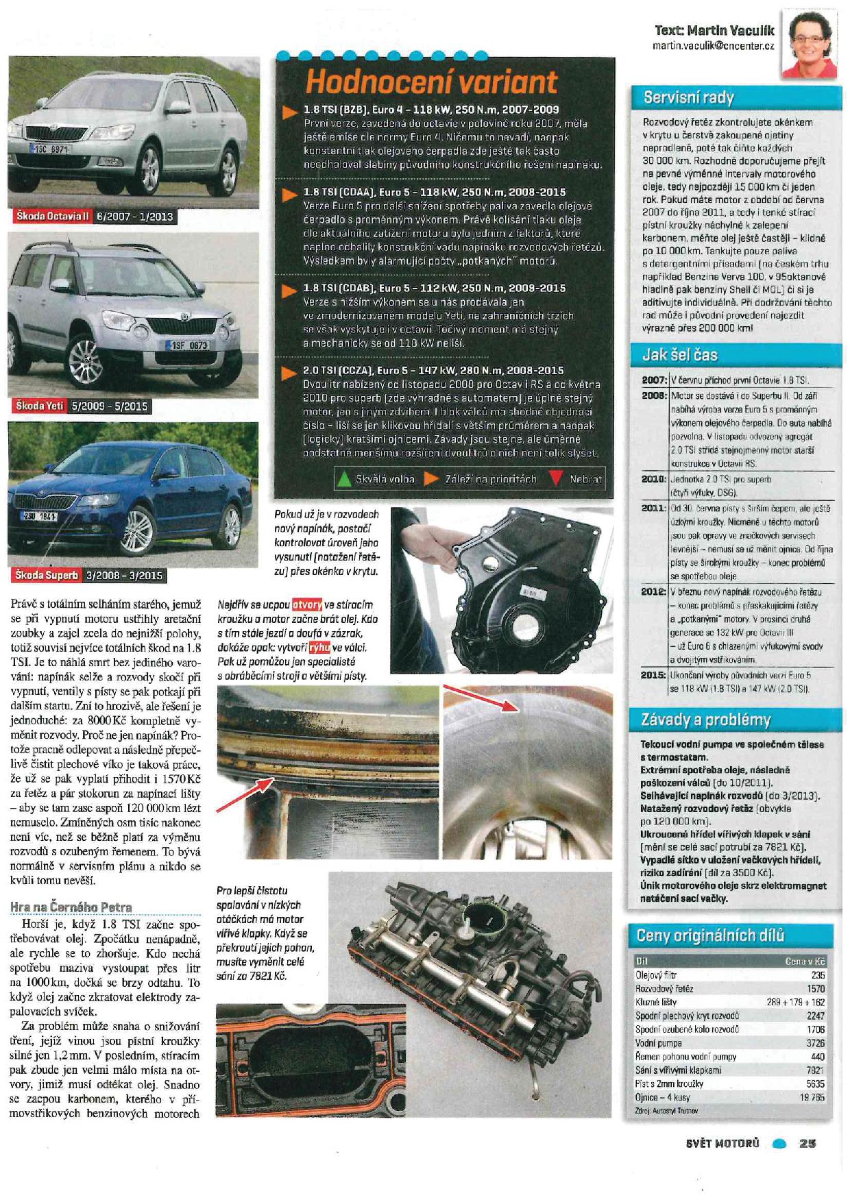 SM motor Audi 18TSi v Škoda 2