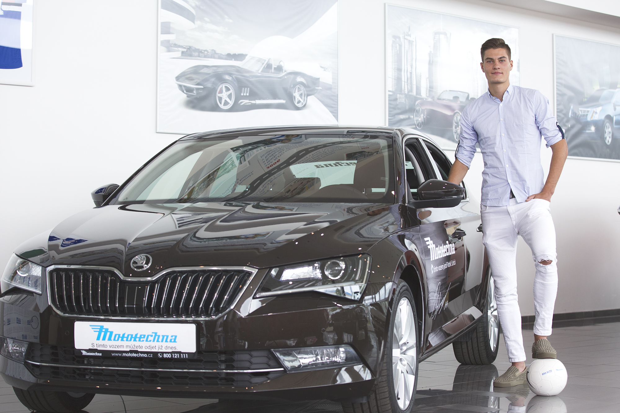 Patrik Schick v autě Mototechna