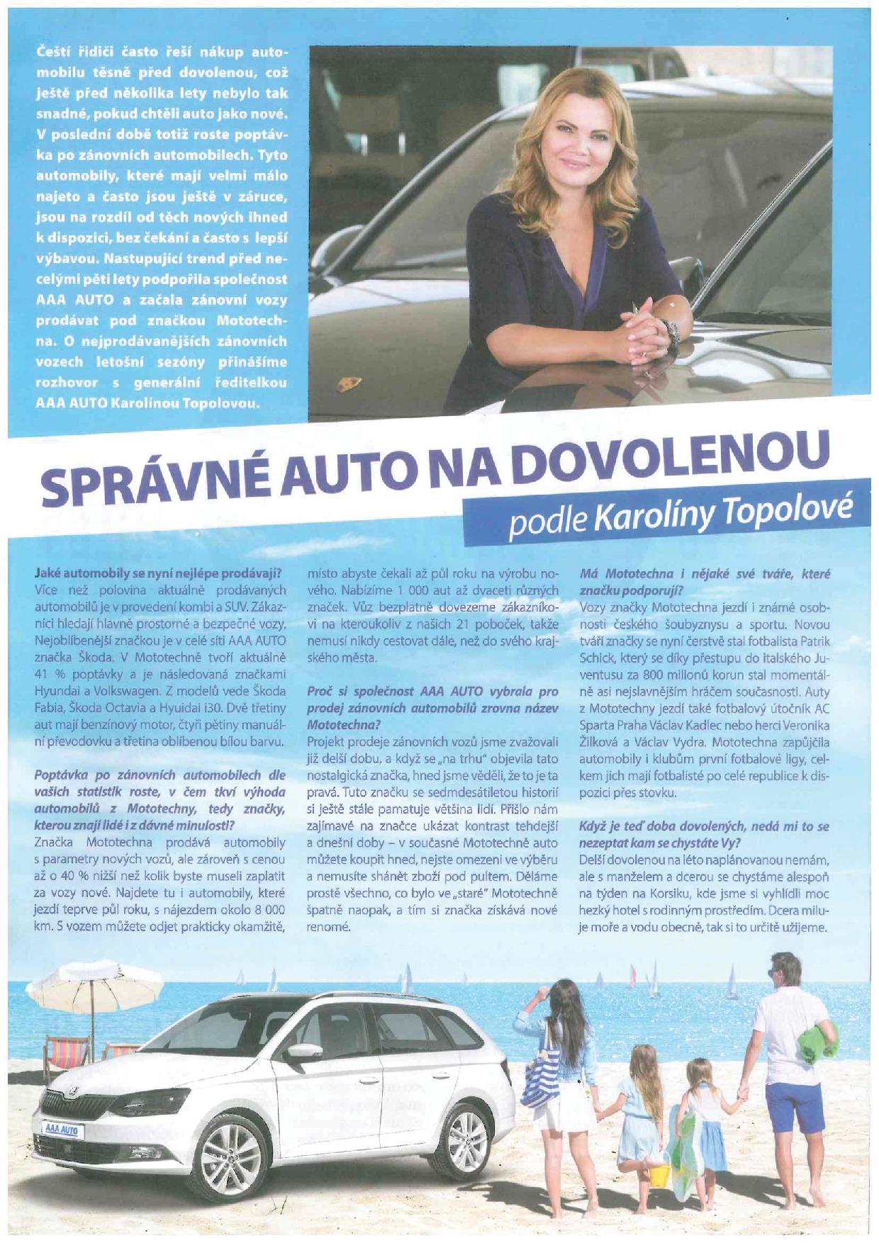 2017-07-Fashion Week Magazín-Rozhovor s KT-autem na dovolenou