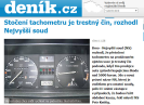 Deník.cz: Stočení tachometru je trestný čin, rozhodl Nejvyšší soud