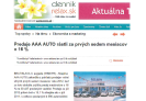 Dennikrelax.sk: Predaje AAA AUTO rástli za prvých sedem mesiacov o 16 %