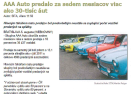 Webnoviny.sk: Predaje AAA AUTO predalo za sedem mesiacov viac ako 30-tisíc áut