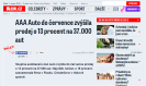 Blesk.cz: AAA Auto do července zvýšila prodej o 13 procent na 37.000 aut