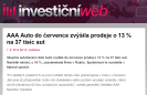 Investicniweb.cz: AAA Auto do července zvýšila prodeje o 13 % na 37 tisíc aut