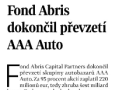 Hospodářské noviny: Fond Abris dokončil převzetí AAA Auto