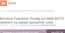 ČIAnews.cz: Karolína Topolová: Prodej aut AAA AUTO směrem na západ významně roste