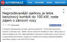 Autorevue.cz: Nejprodávanější ojetinou je letos benzínový kombík do 100 kW, roste zájem o zánovní vozy