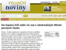 Finančnínoviny.cz: Do bazarů míří stále víc aut s odstraněným filtrem pevných částic