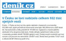 Deník.cz: V Česku se loni nabízelo celkem 932 tisíc ojetých vozů 