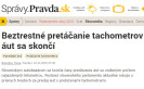 Správy.pravda.sk: Beztrestné pretáčanie tachometrov áut sa skončí