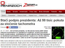 Openiazoch.sk: Stačí podpis prezidenta: Až 50 tisíc pokuta za stočenie tachometra