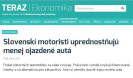 Teraz.sk: Slovenskí motoristi uprednostňujú menej ojazdené autá