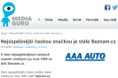 Mediaguru.cz: Nejúspěšnější českou značkou je stále Seznam.cz, v desítce nejlepších nechybí ani AAA AUTO