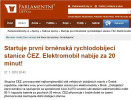Parlamentnilisty.cz: Startuje první brněnská rychlodobíjecí stanice ČEZ. Elektromobil nabije za 20 minut!