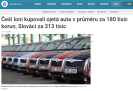 Aktuálně.cz: Češi loni kupovali ojetá auta v průměru za 180 tisíc korun, Slováci za 313 tisíc