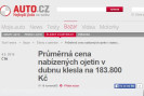 Auto.cz: Průměrná cena nabízených ojetin v dubnu klesla na 183.800 Kč