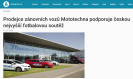 Aktuálně: Prodejce zánovních vozů Mototechna podporuje českou nejvyšší fotbalovou soutěž