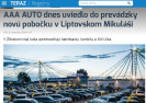 Teraz.sk: AAA AUTO dnes uviedlo do prevádzky novú pobočku v Liptovskom Mikuláši