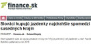 Finance.sk: Slováci kupujú jazdenky najdrahšie spomedzi susedných krajín