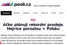 Peak.cz: Áčka plánují rekordní prodeje. Nejvíce porostou v Polsku