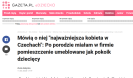Gazeta.pl: Nazývají ji "Nejvýznamnější ženou ČR": Po porodu jsem měla vedle kanceláře zařízený dětský pokojíček